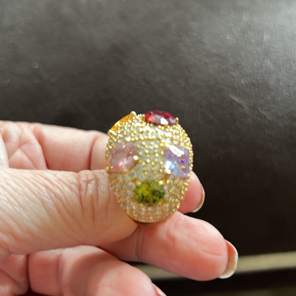 Noir Gold Statement Ring - image 3